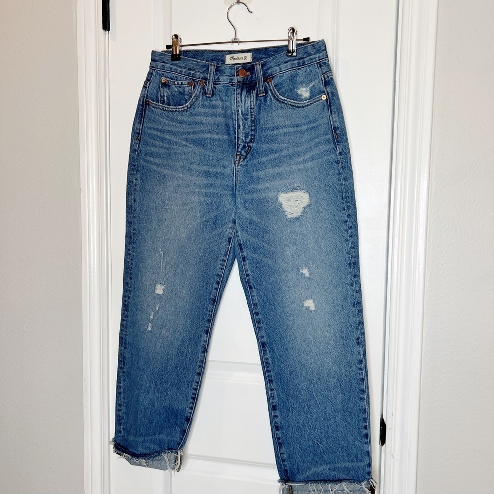 Madewell Classic Straight Jeans Destructed Edition Sz 28